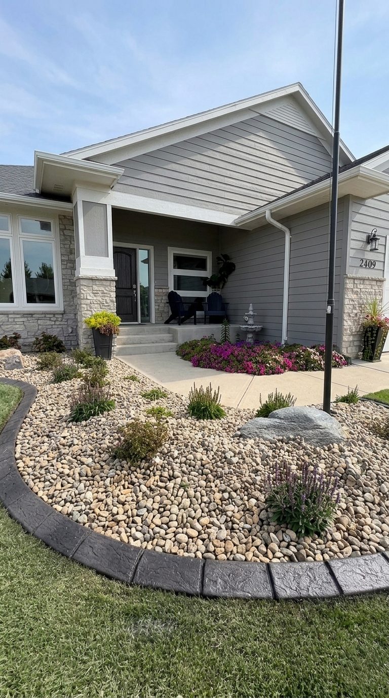 Decorative concrete curbing