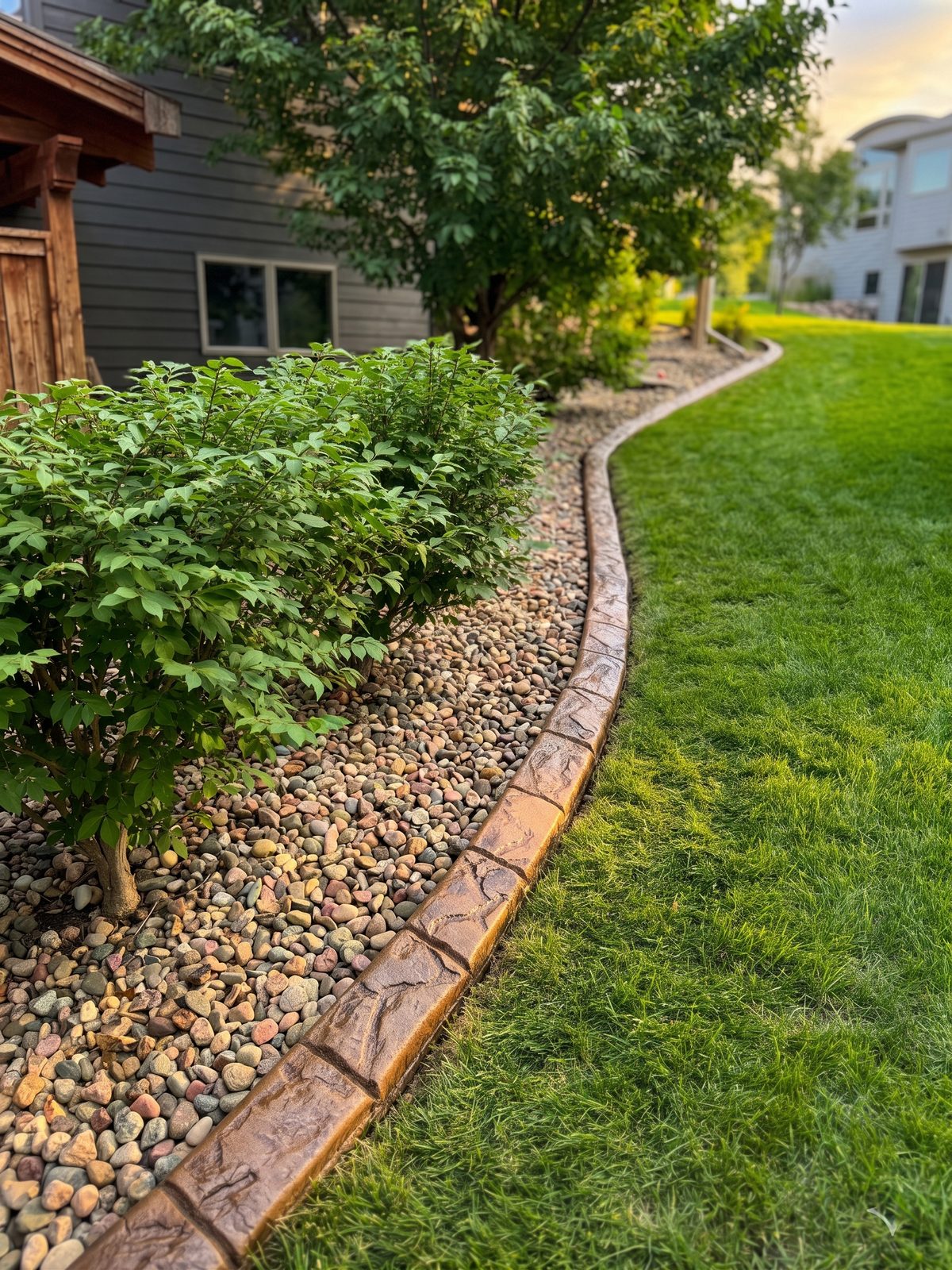 Decorative concrete curbing