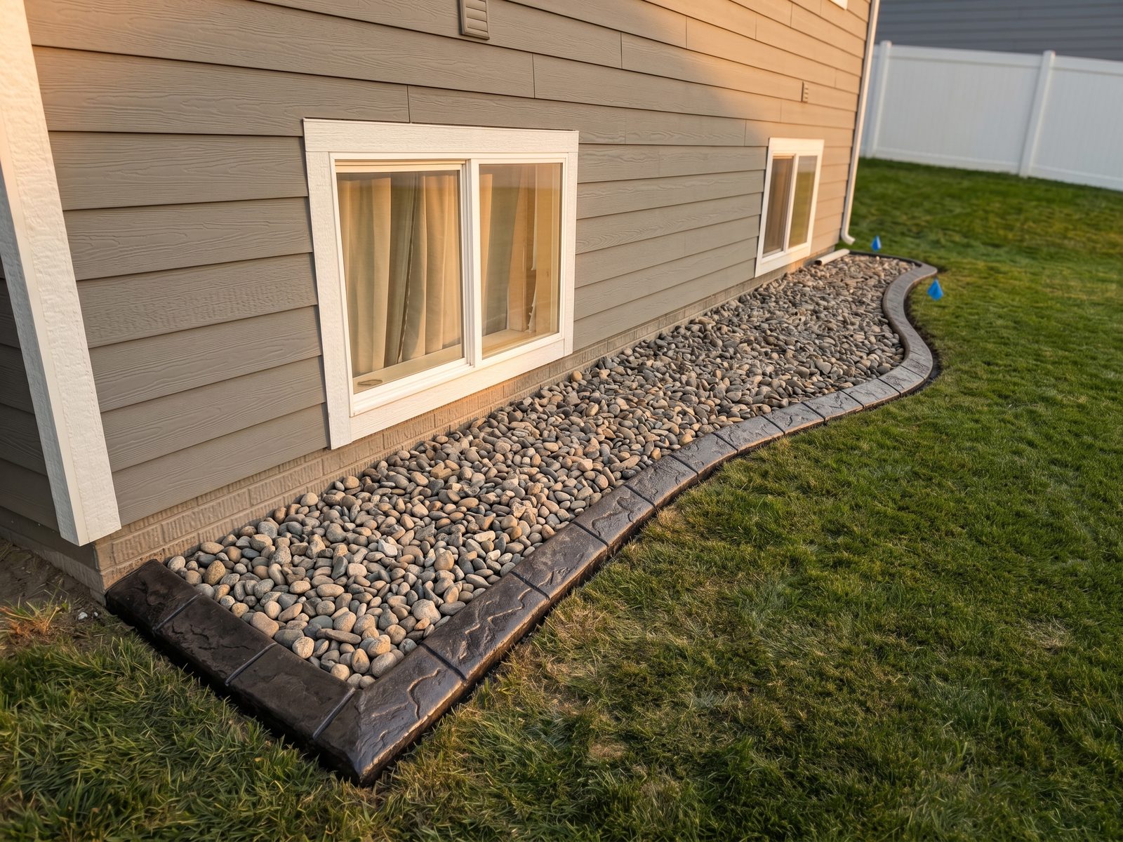 Decorative concrete curbing