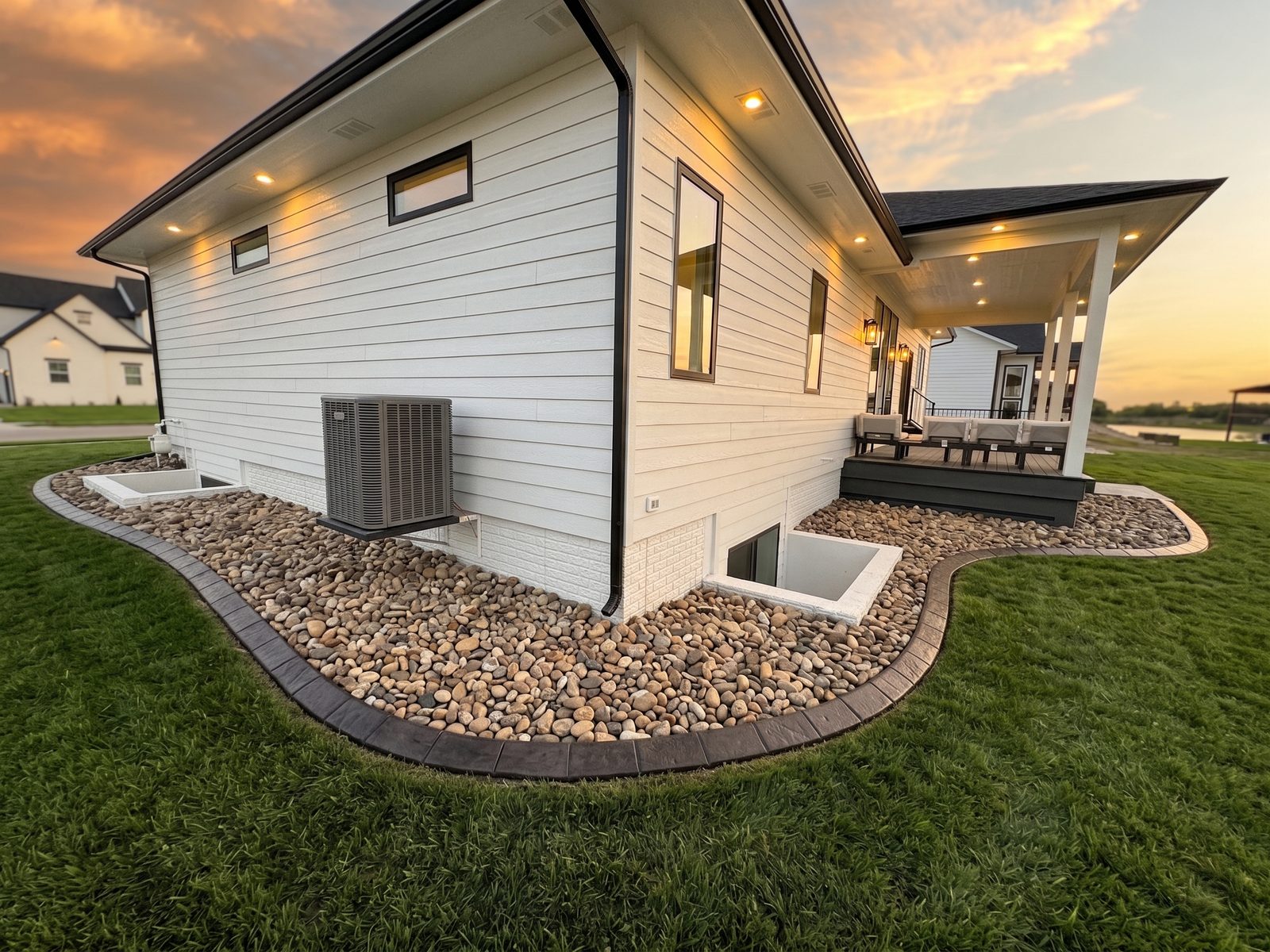 Decorative concrete curbing