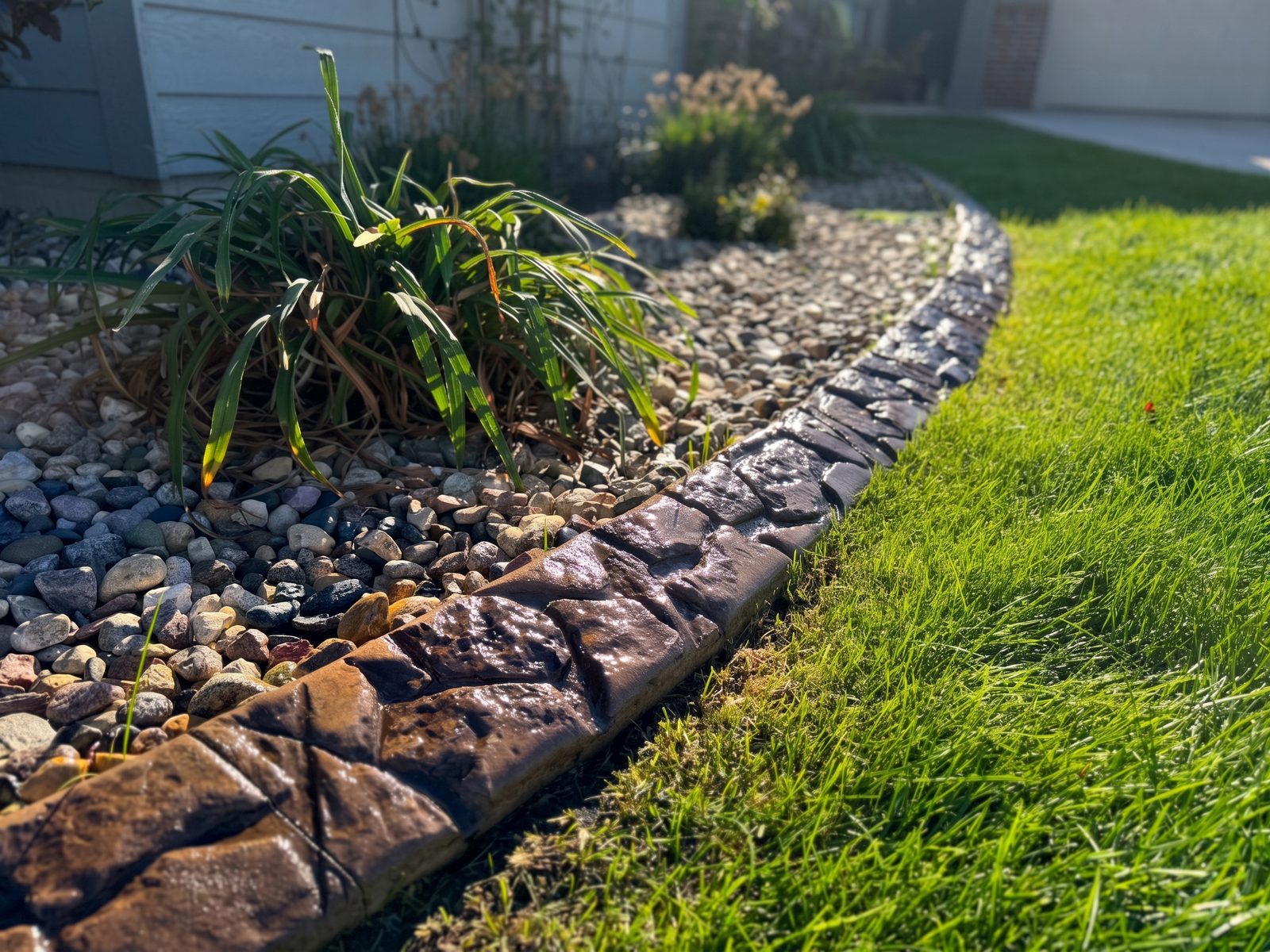 Decorative concrete curbing