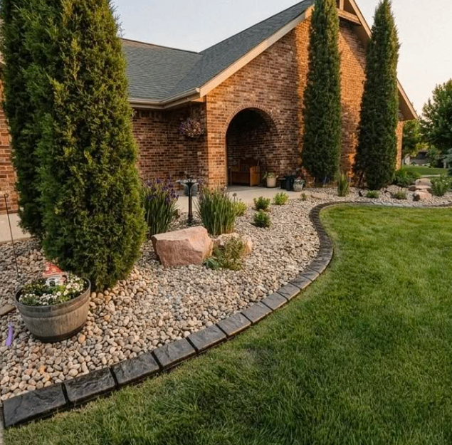 This was an amazing project. We installed light gray concrete curbing with a light gray antique and a dark gray antique. concrete curbing project