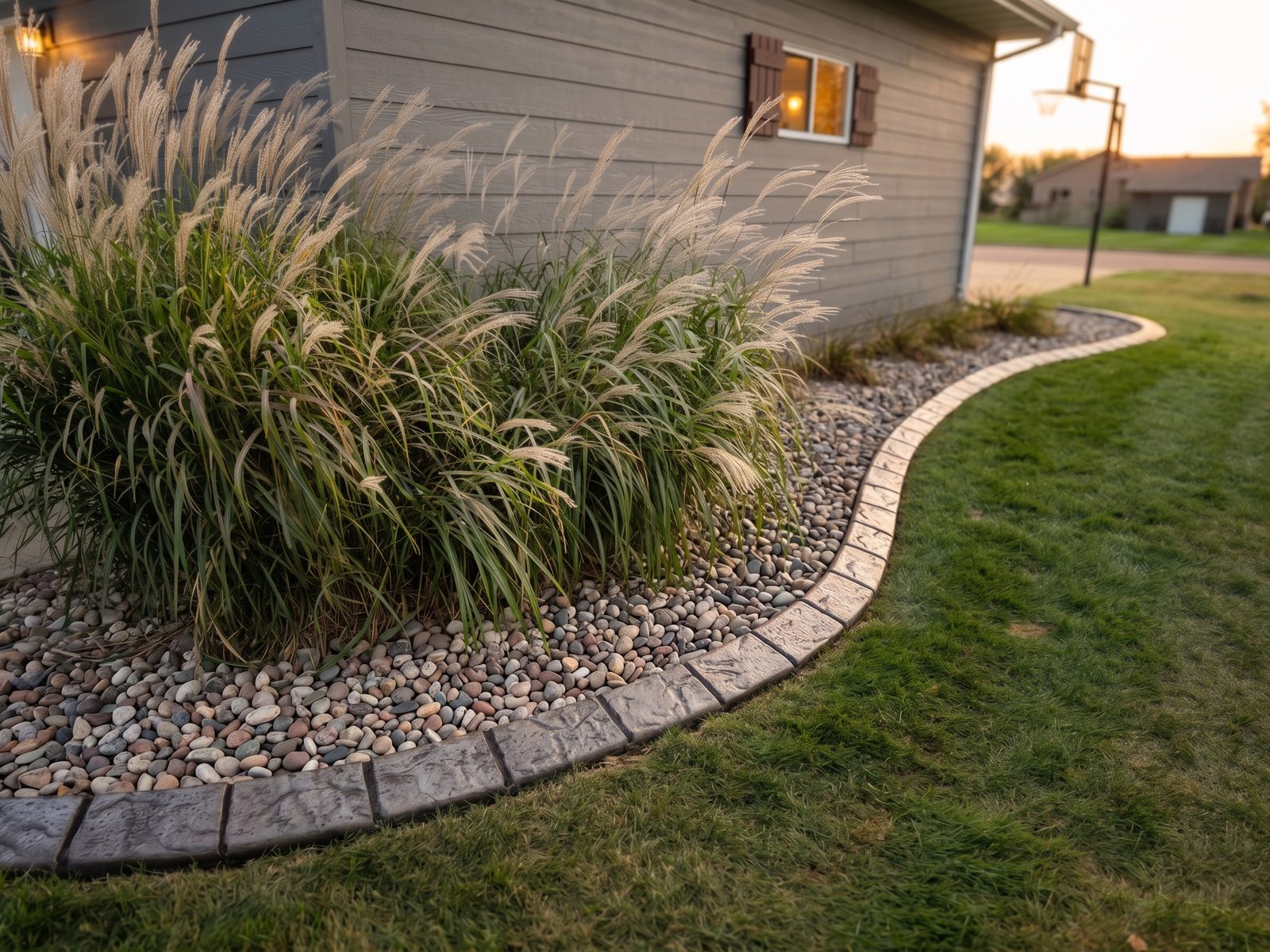 Decorative concrete curbing