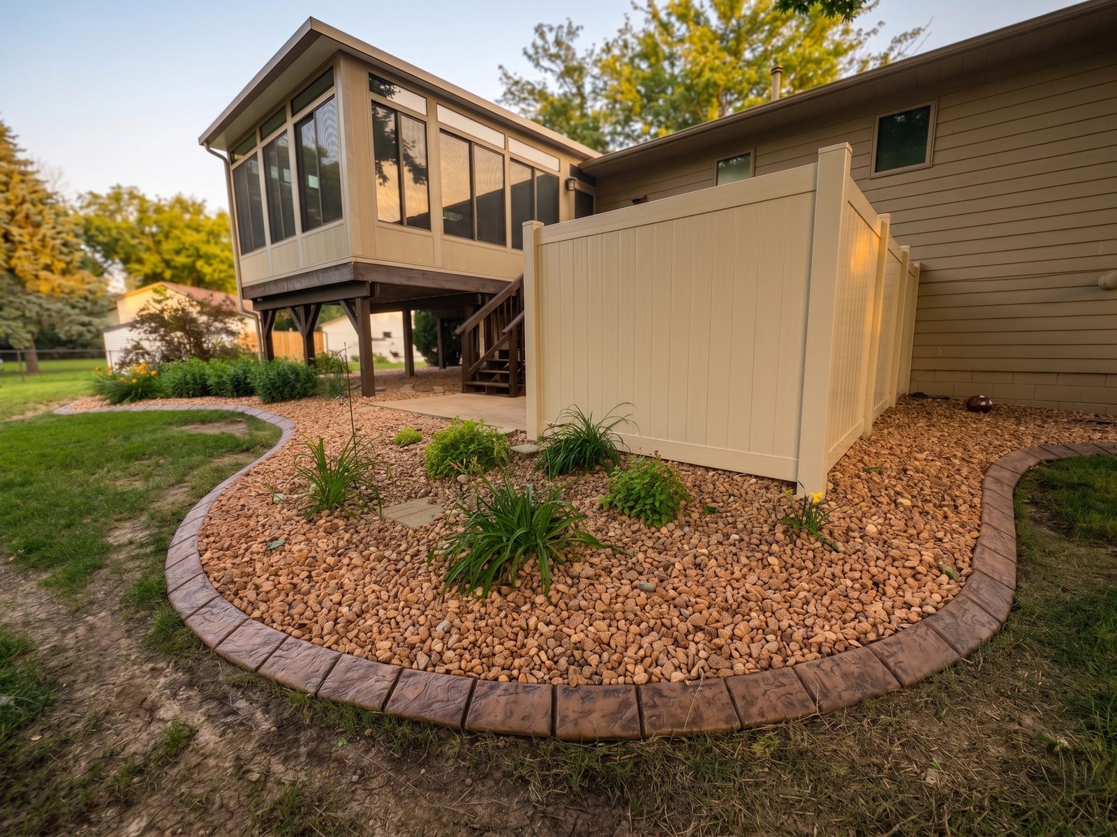 Decorative concrete curbing