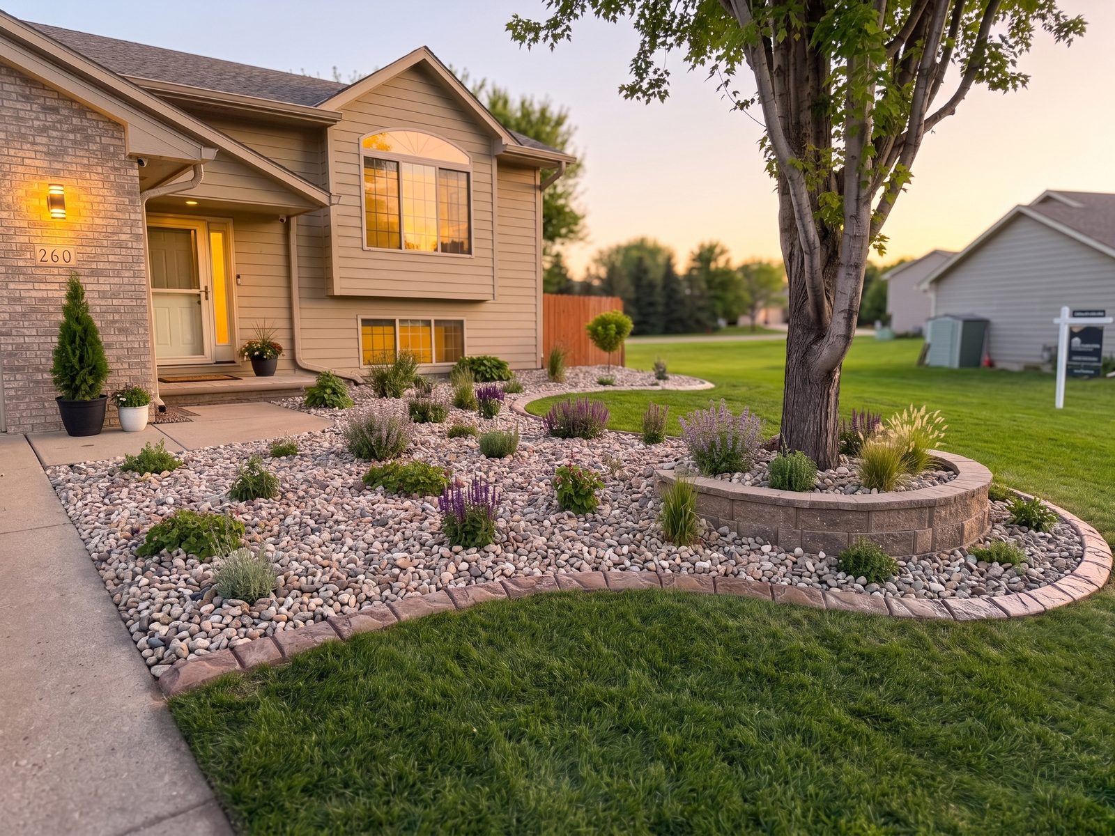 Decorative concrete curbing