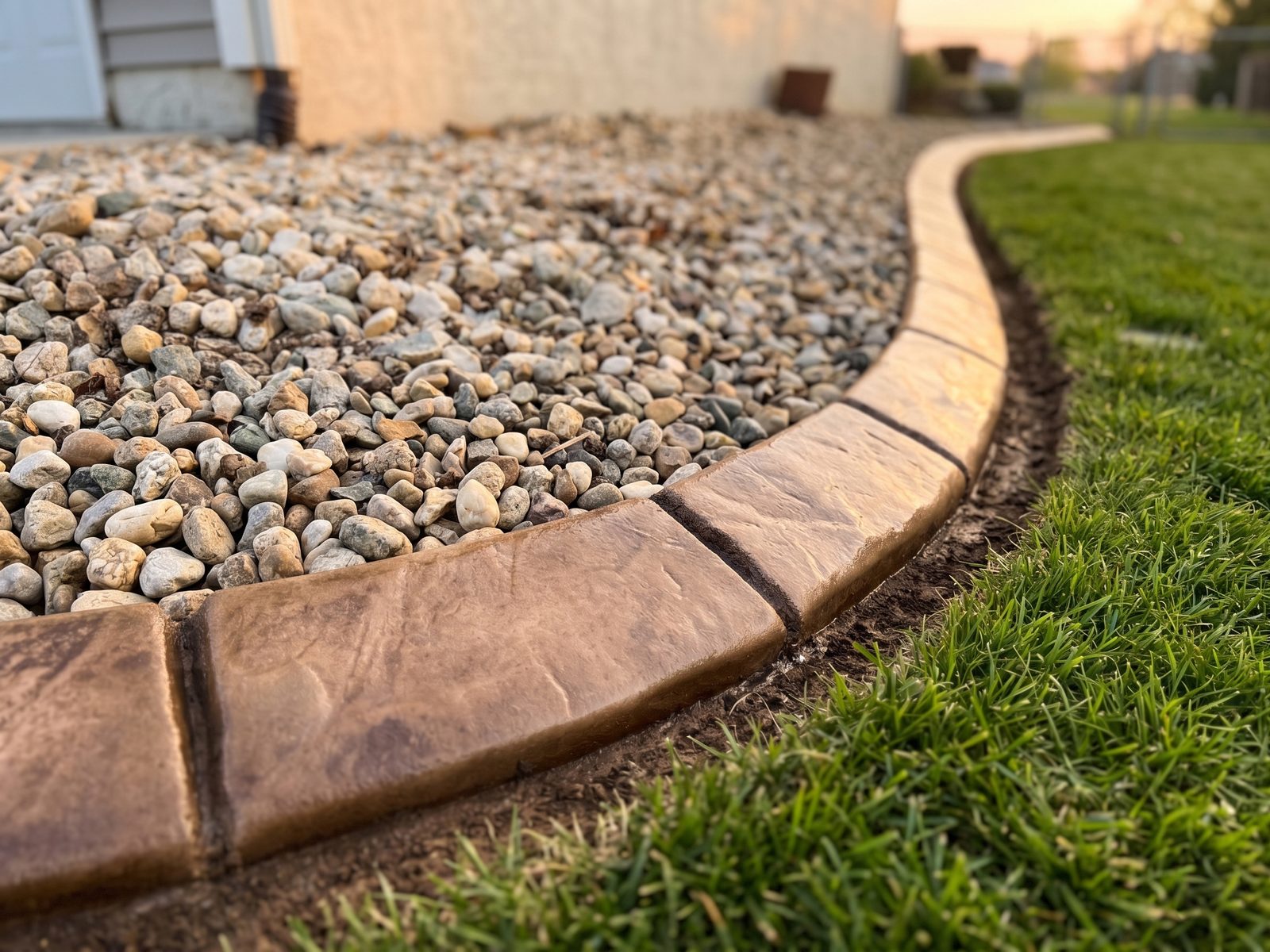 Decorative concrete curbing