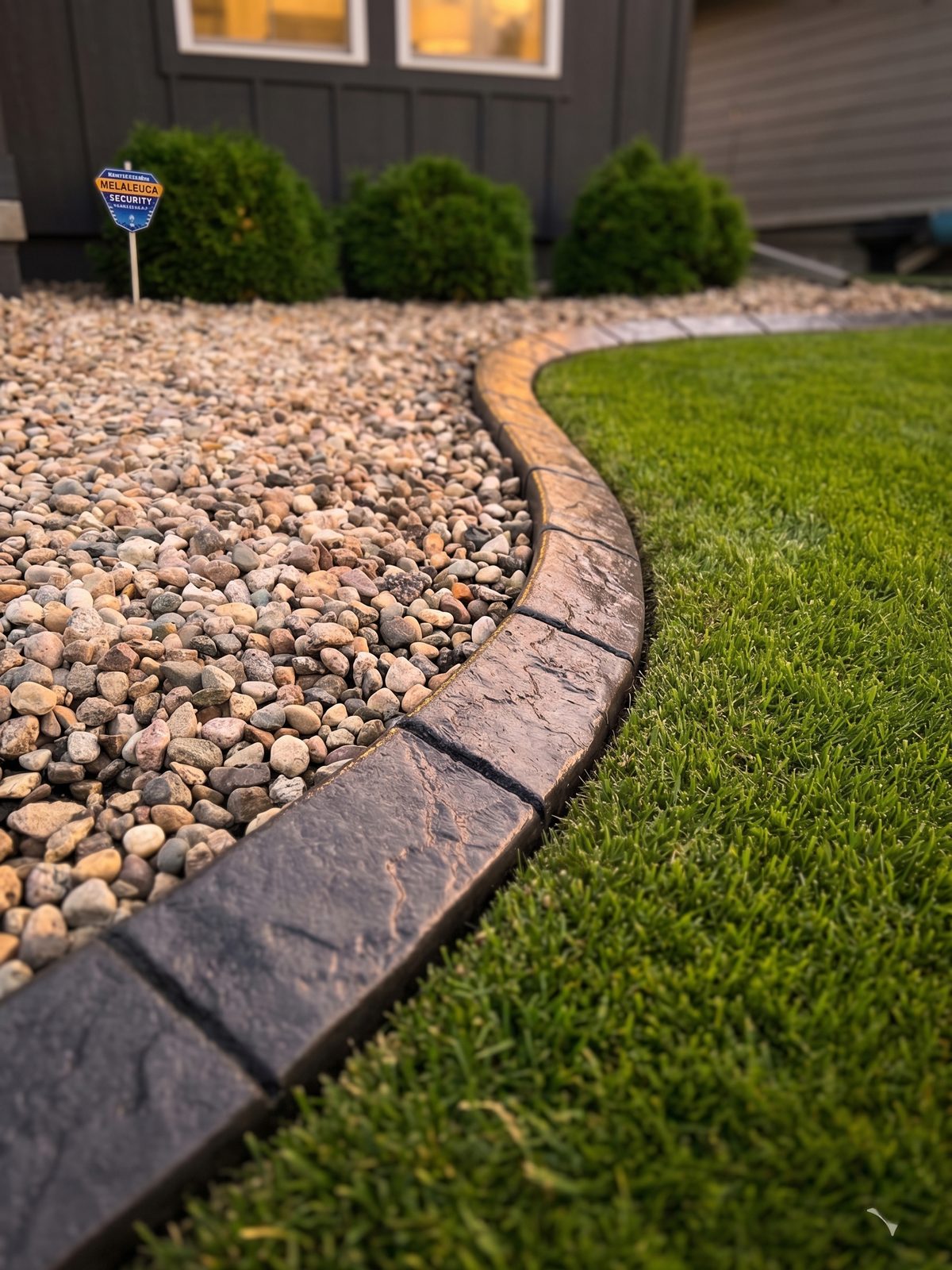 Decorative concrete curbing