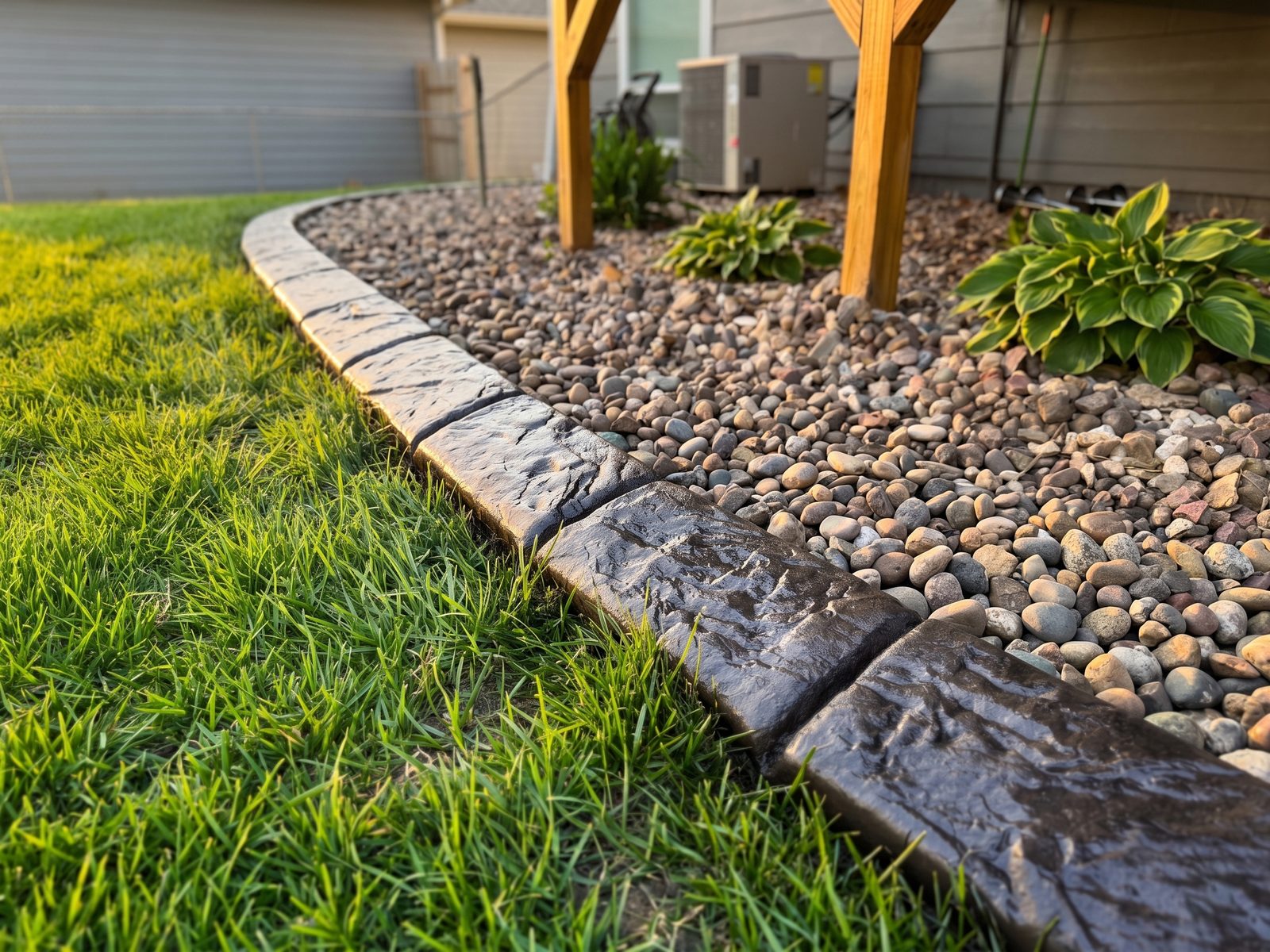 Decorative concrete curbing