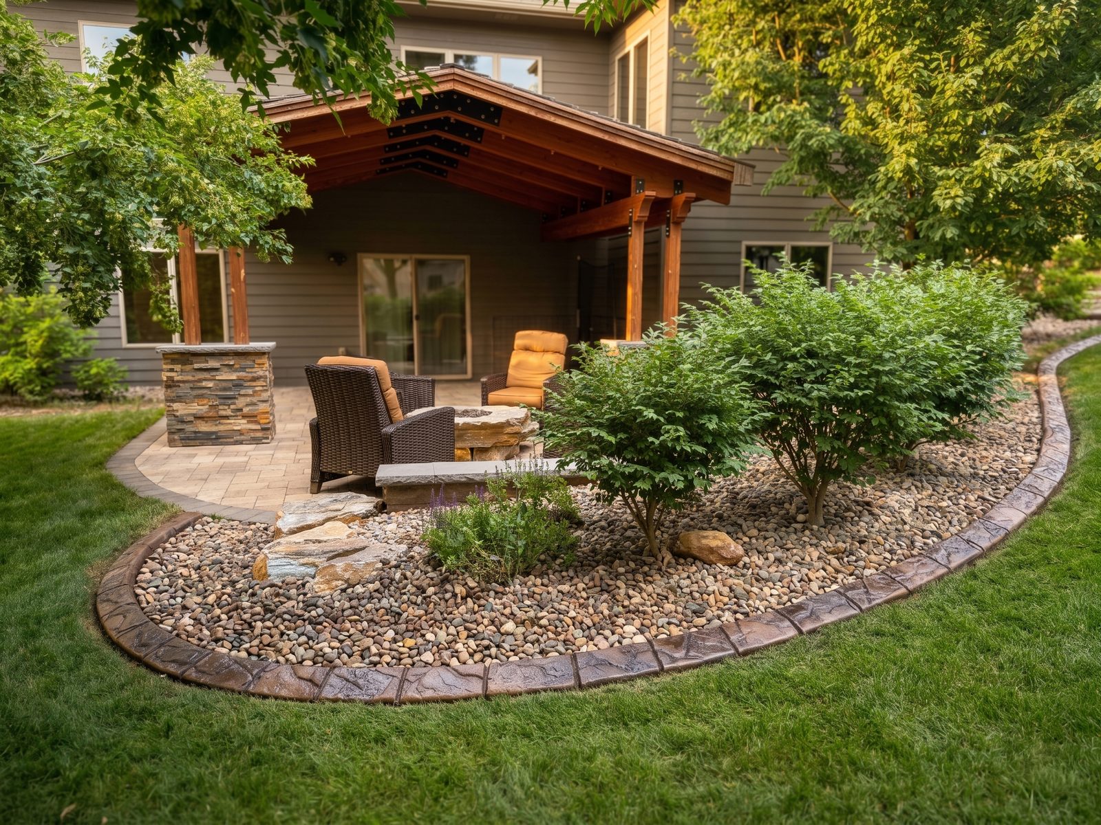 Decorative concrete curbing