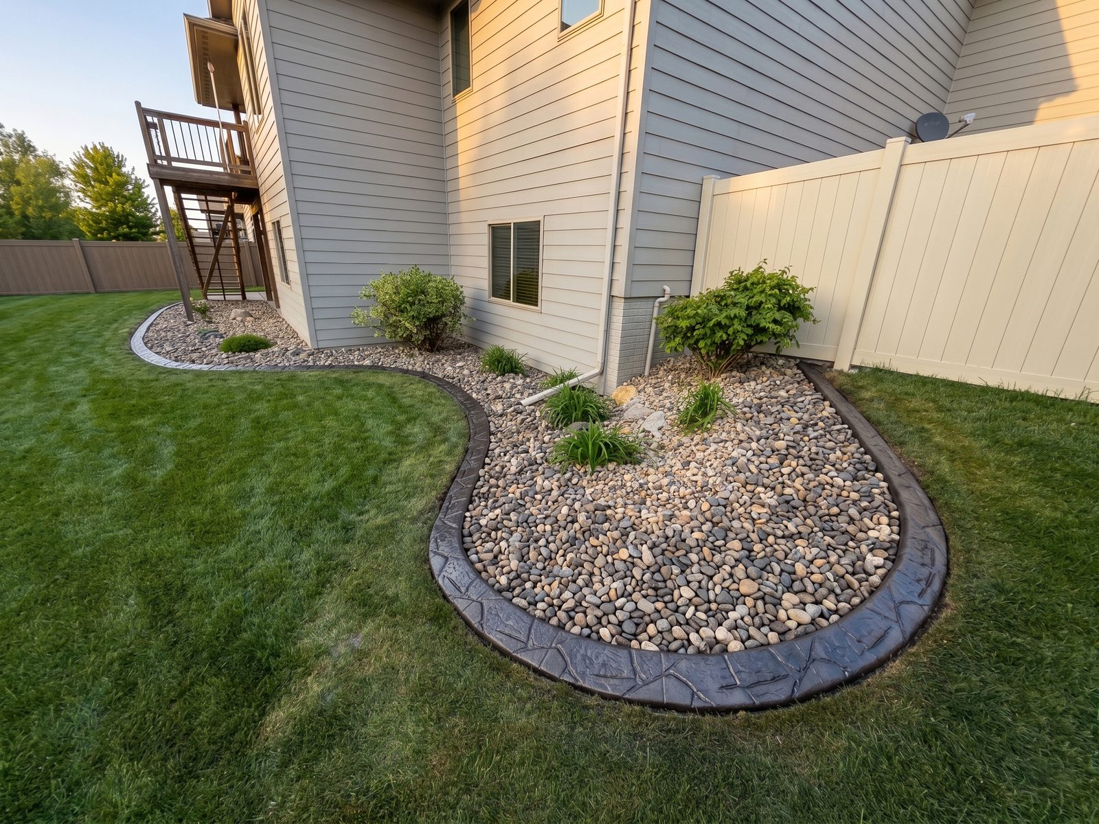 Decorative concrete curbing