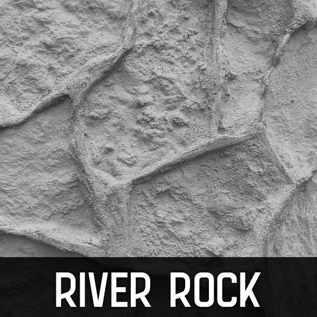 River Rock concrete curbing texture