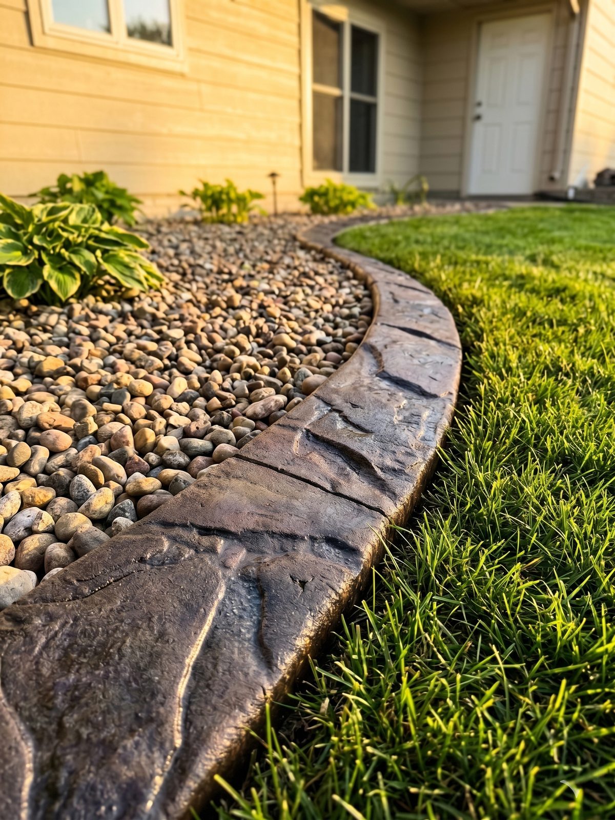 Decorative concrete curbing