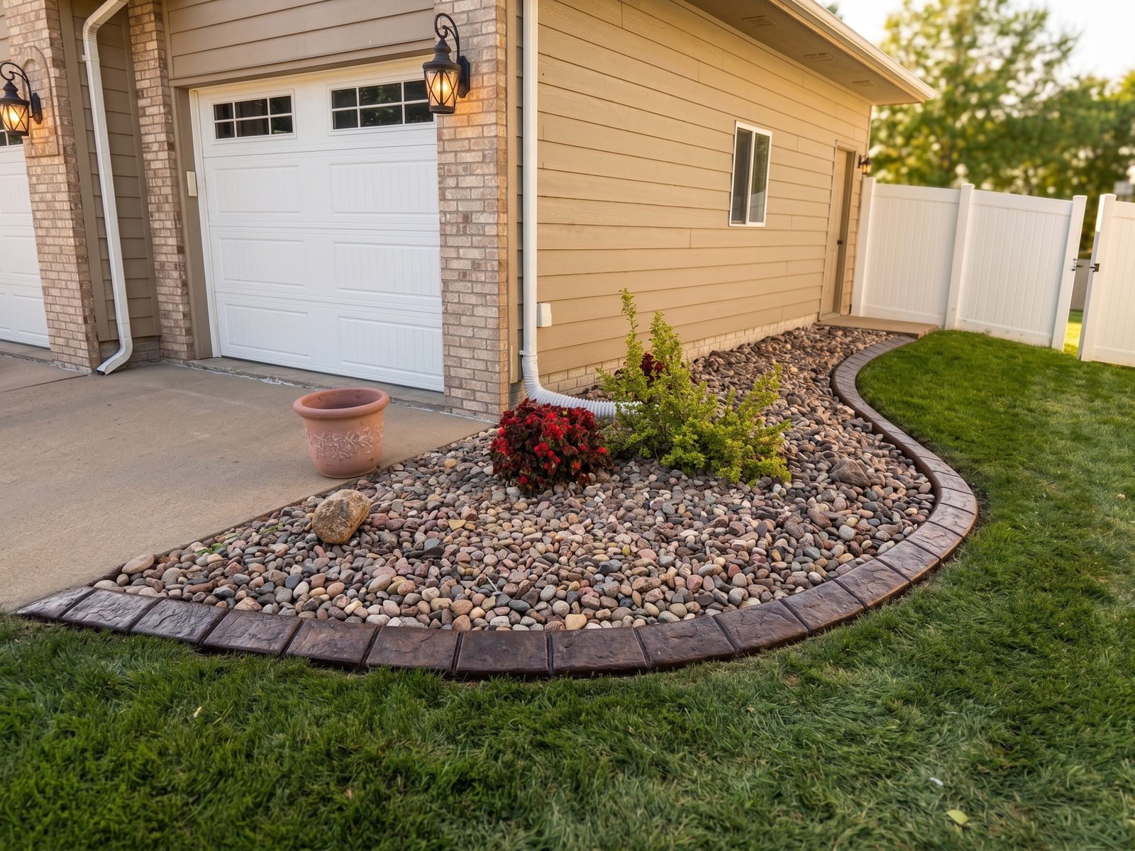 Decorative concrete curbing