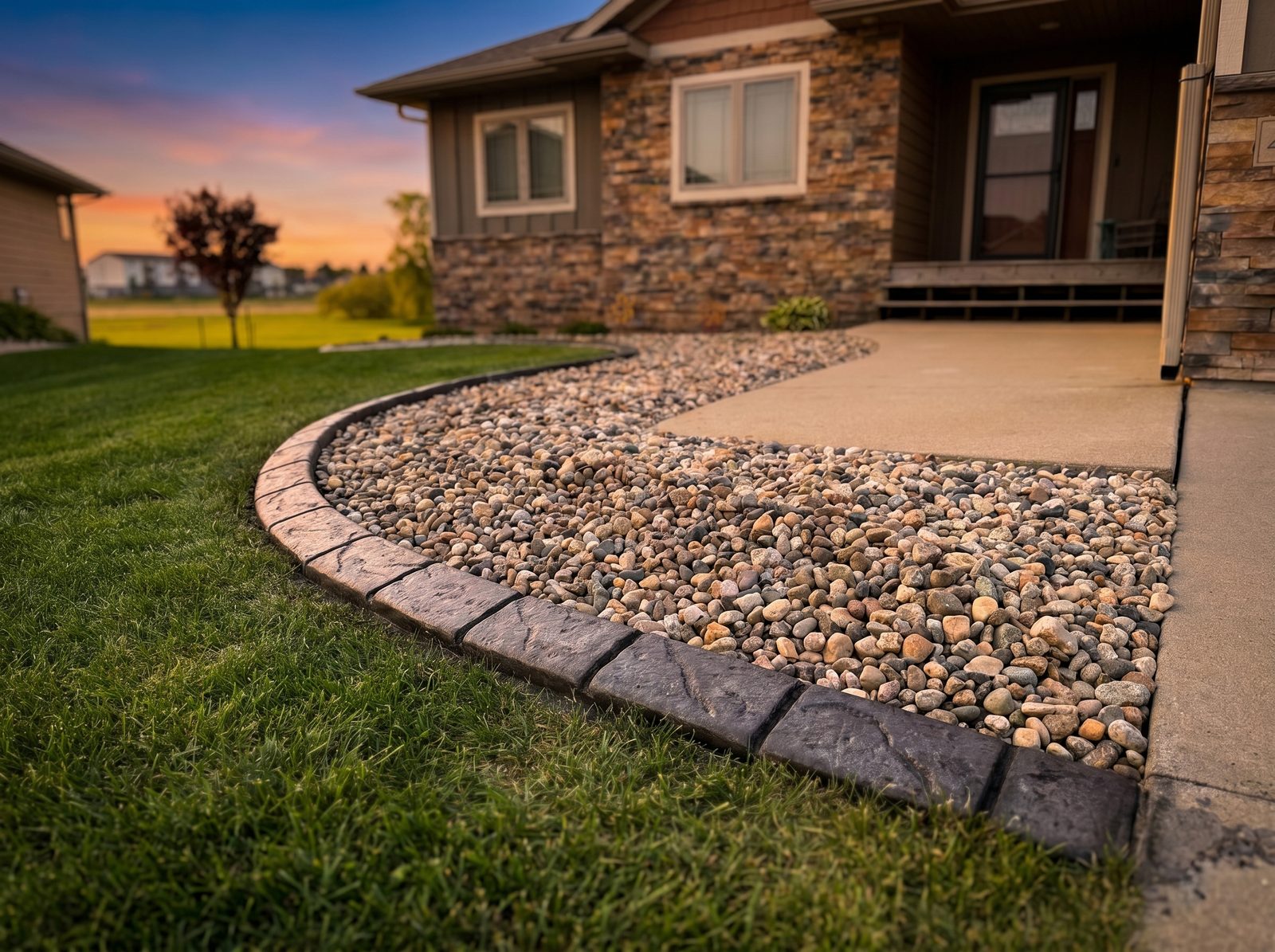 Decorative concrete curbing