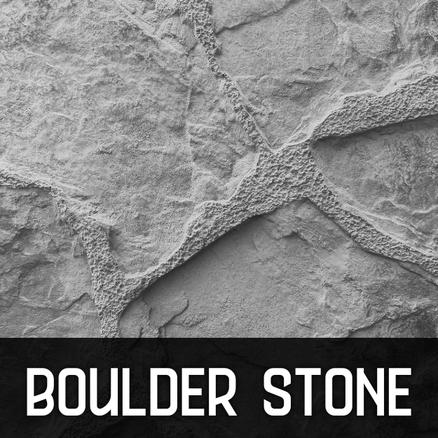 Boulder Stone concrete curbing texture