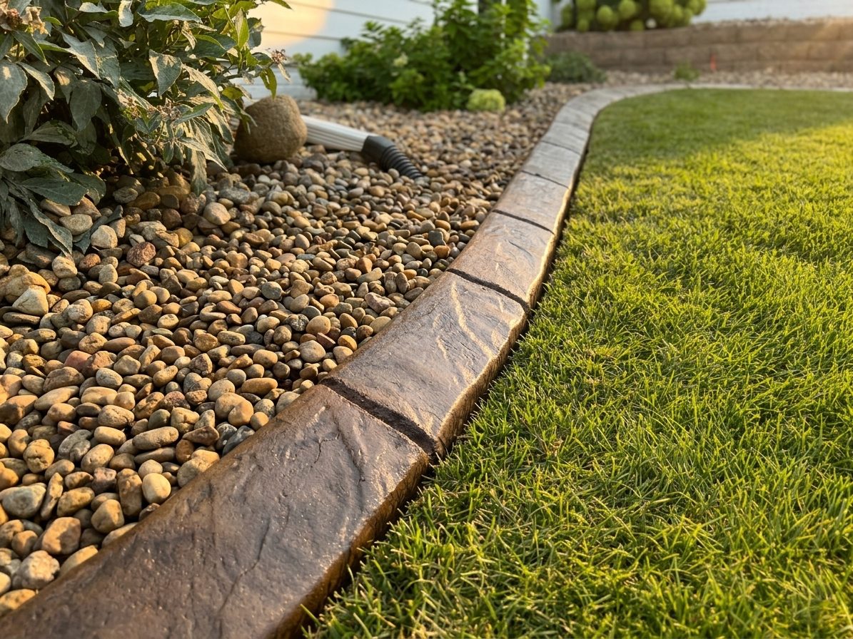 Decorative concrete curbing