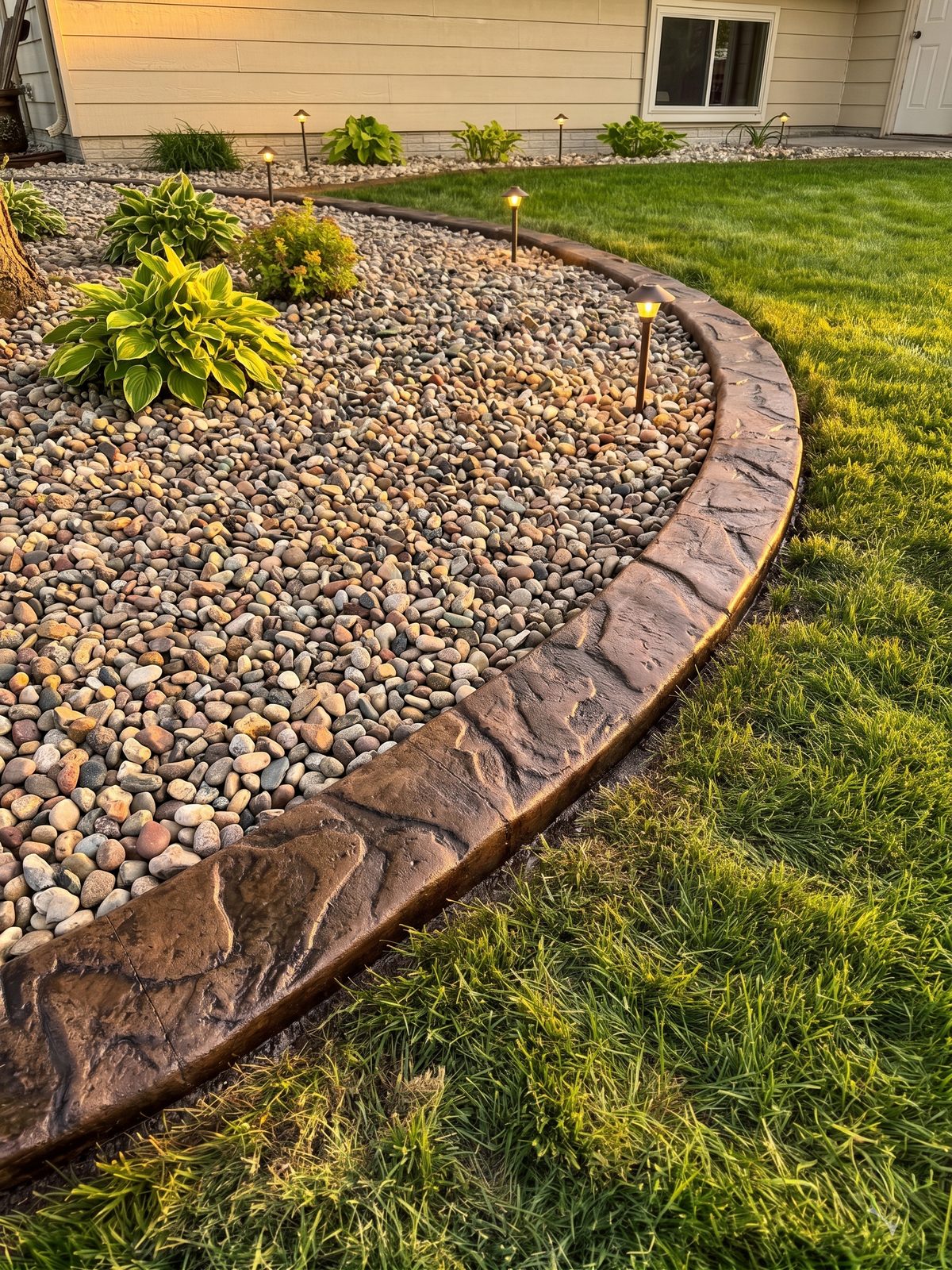 Decorative concrete curbing