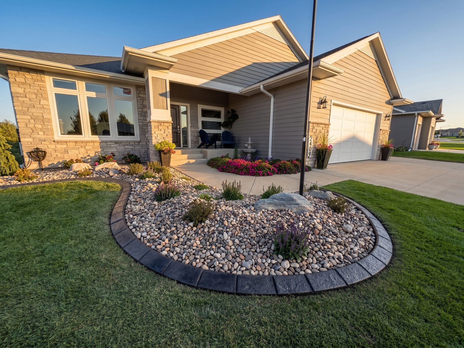 Decorative concrete curbing