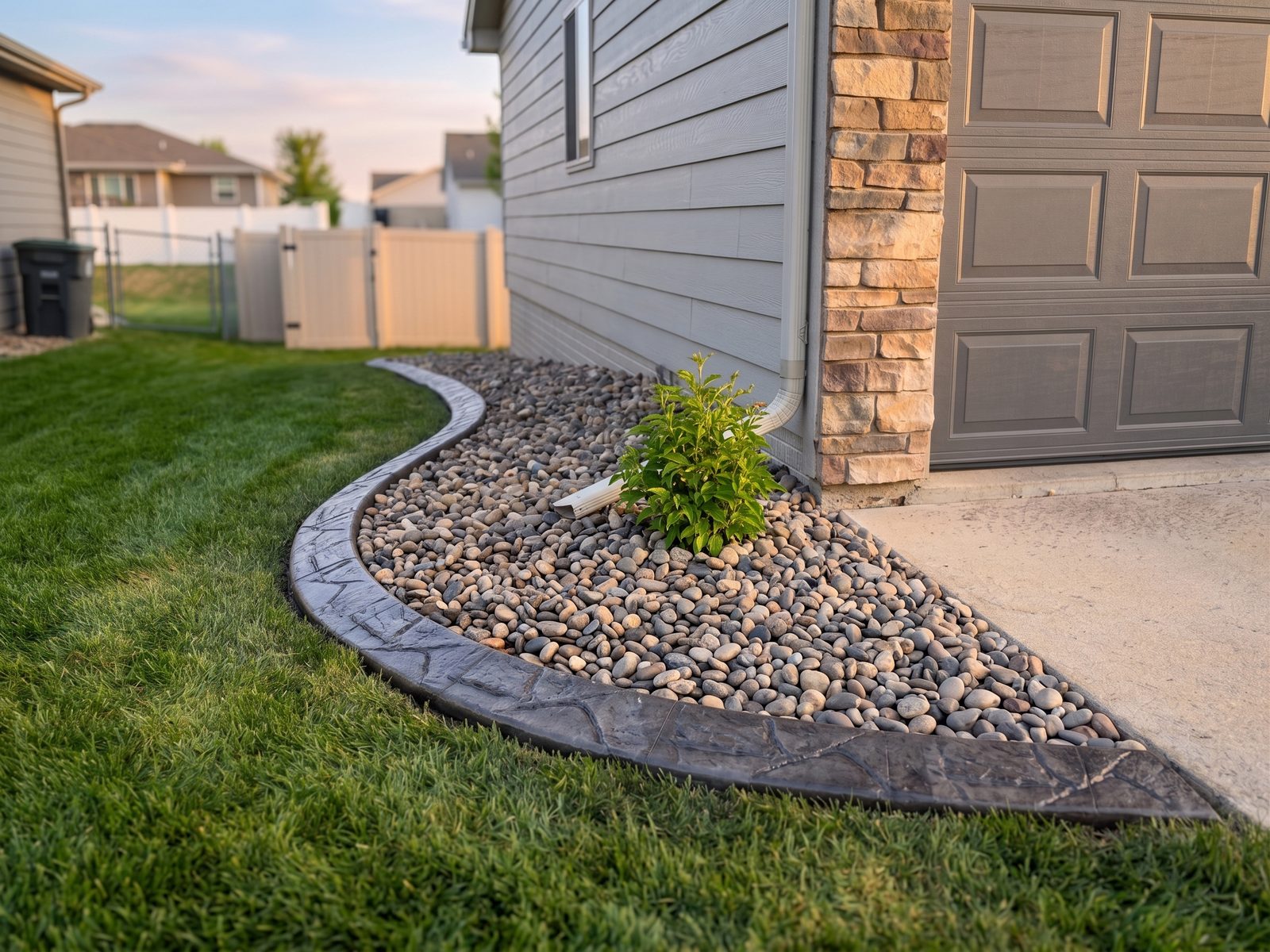 Decorative concrete curbing