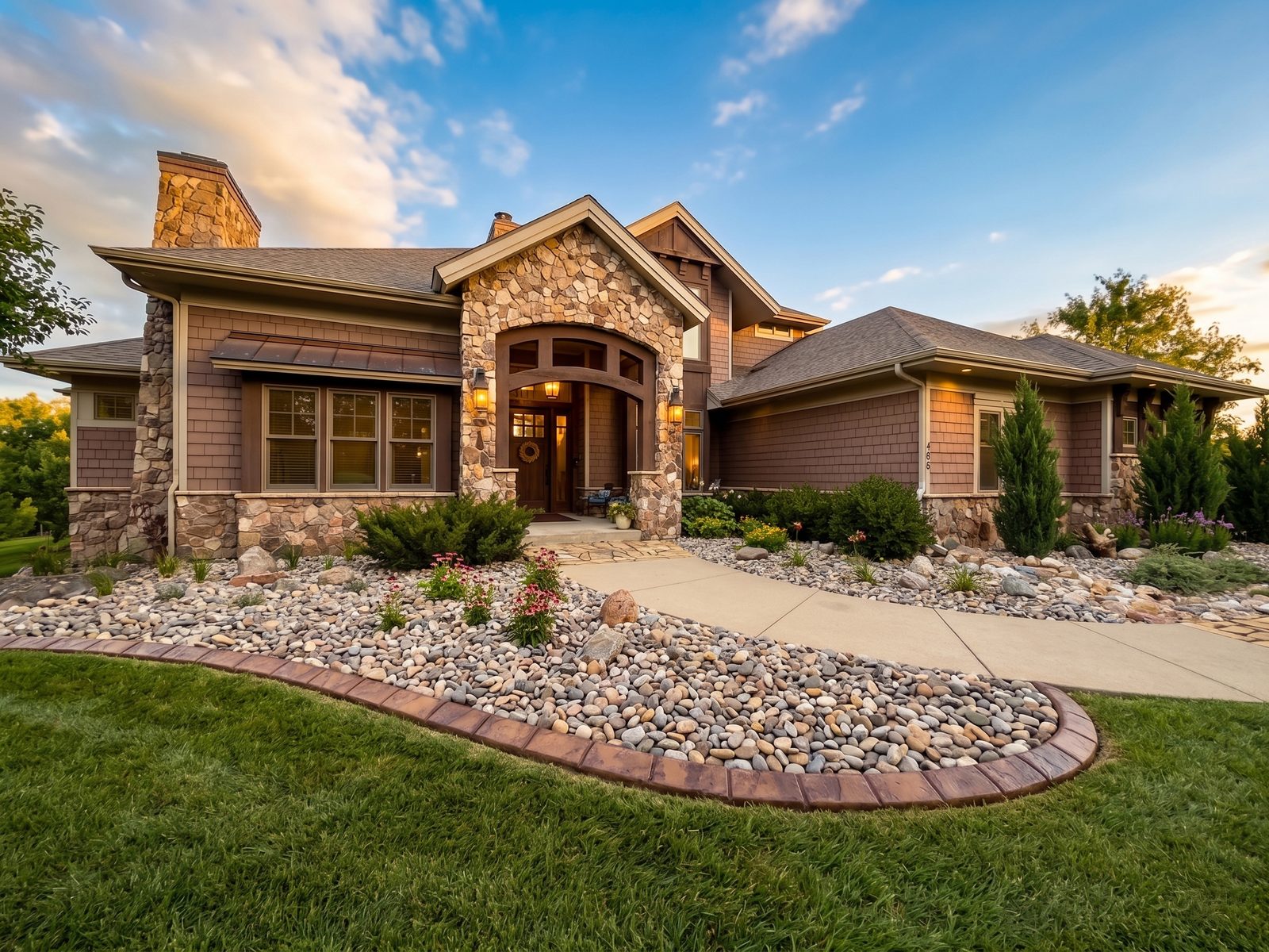 Decorative concrete curbing