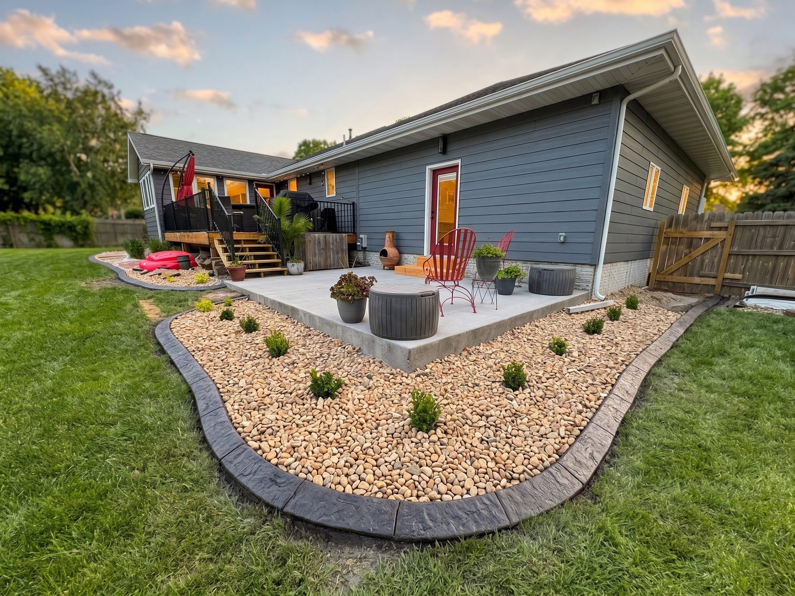 Decorative concrete curbing