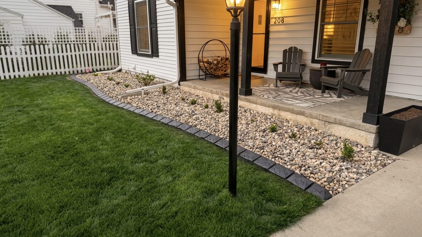 Decorative concrete curbing